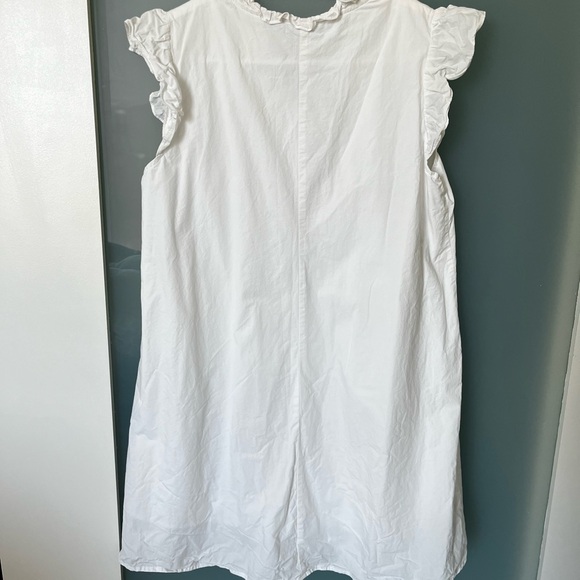 White Ruffle Sleeve Dress - Picture 2 of 3